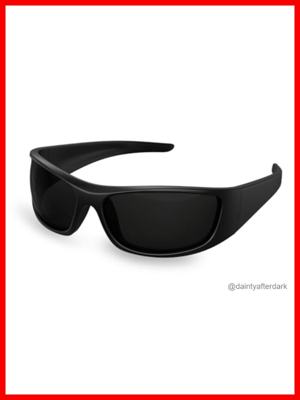 Super Dark Polarized Wrap Around Sport Sunglasses UV400 CAT 4 Photophobia